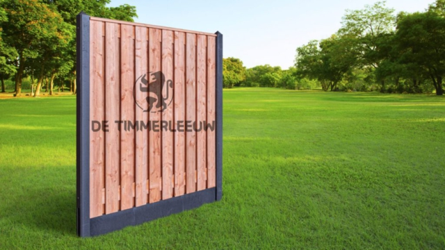 Antraciet beton rood geïmpregneerd schutting